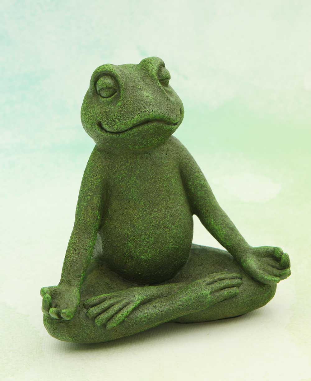 Meditating Yoga Frog Indoor Outdoor Statue、mySite、topwebapps