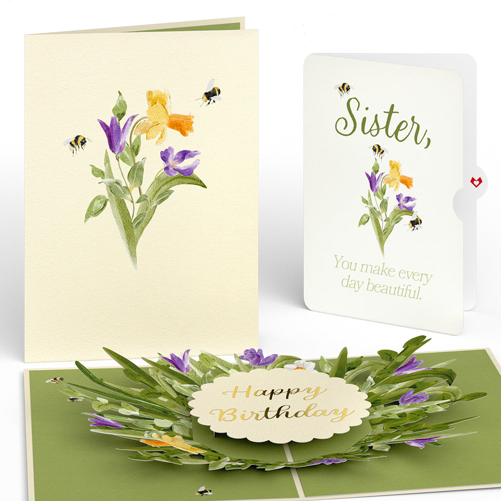 Bloom Birthday Pop-Up Card and Sentiment Set for Sister、mySite、solidvoid
