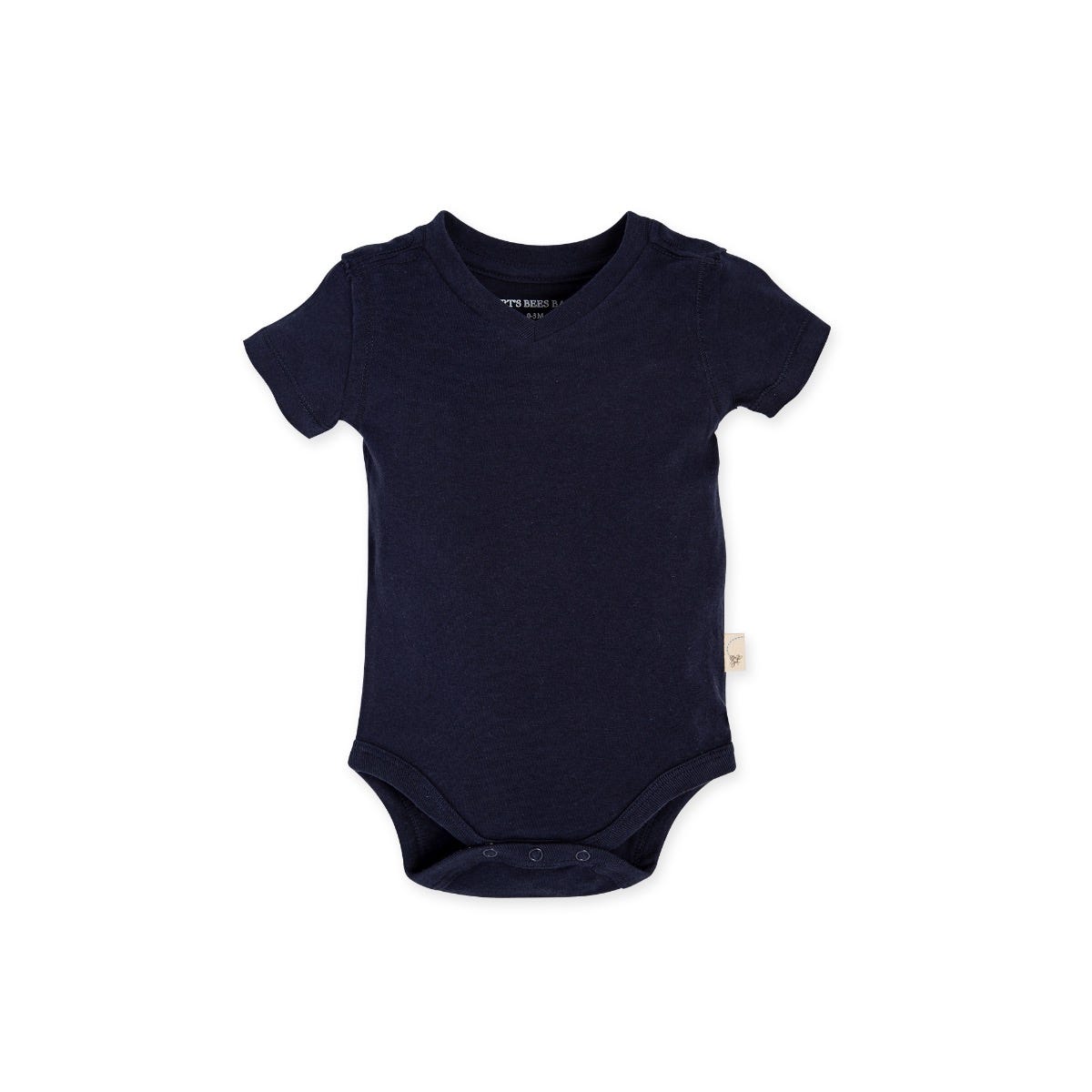  Organic Cotton Short Sleeve V Neck Bodysuit - Midnight、mySite、layawaytickets