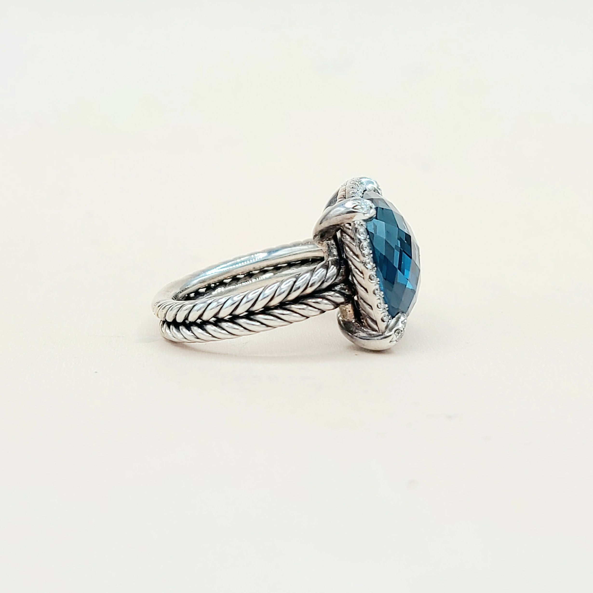 David Yurman Chatelaine Ring Hampton Blue Topaz & Diamond、mySite、hinf8tx79