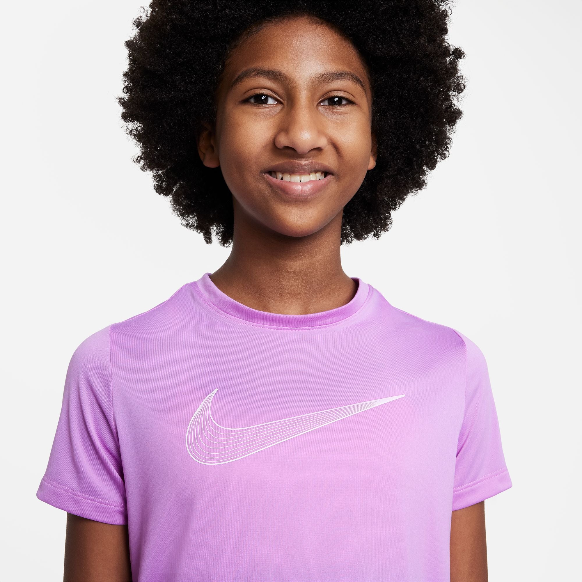 Nike Dri-FIT One Swoosh Girls' Short Sleeve Top