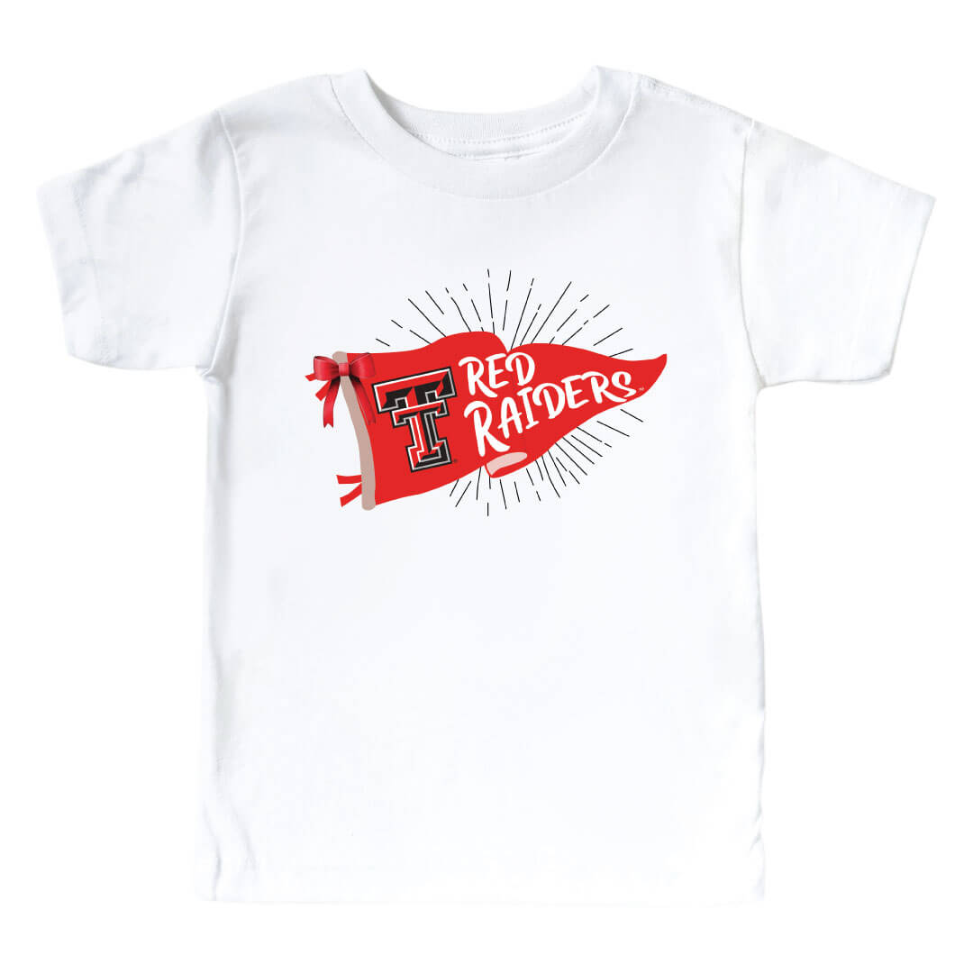  Texas Tech University | Footballs & Bows Kids Graphic Tee、mySite、layawaytickets
