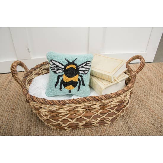 Bumble Bee Hooked Pillow Handmade、mySite、g9winljtr