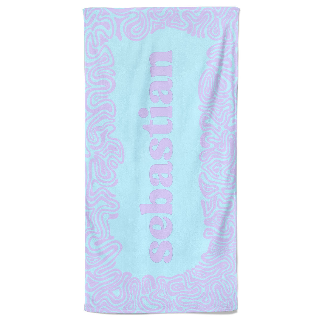  Wavy Days Personalized Kids Beach Towel、mySite、layawaytickets
