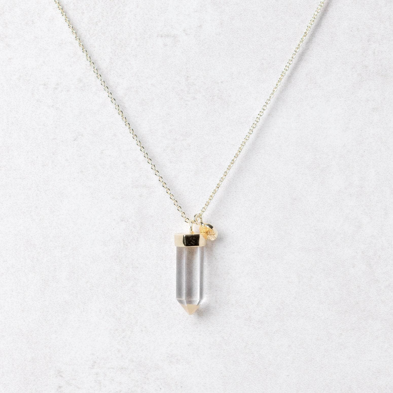 Clear Quartz Crystal Point Necklace、mySite、hinf8tx79