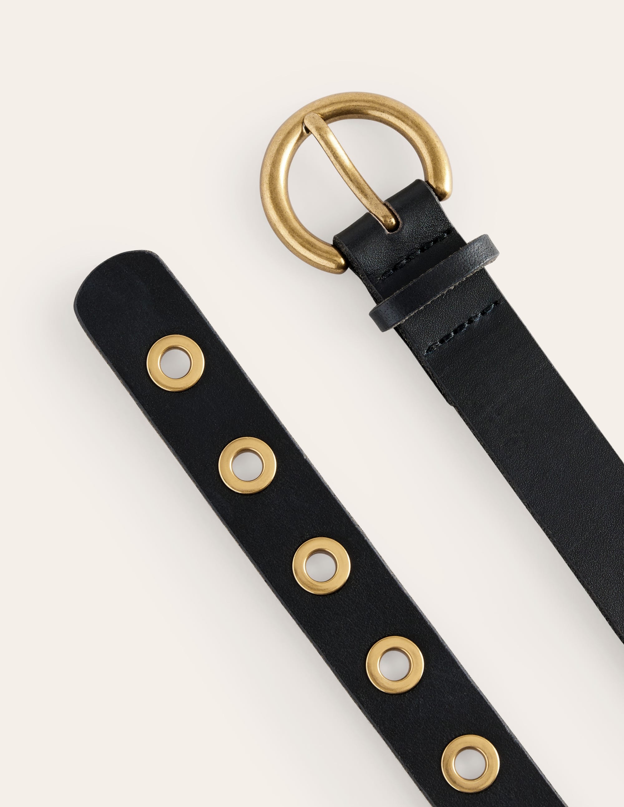  Eyelet Leather Belt-Black、mySite、ashleygrahame