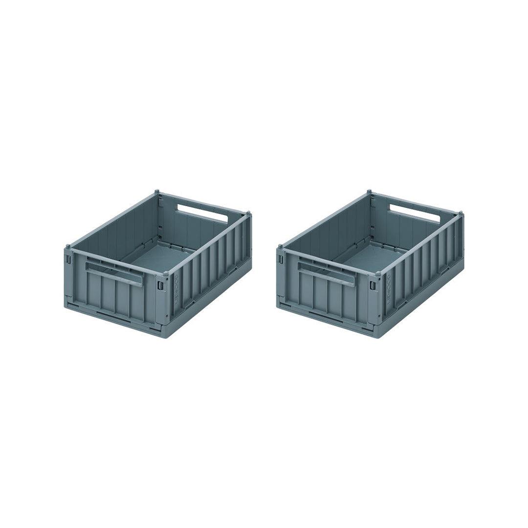  Liewood Weston Storage Boxes - Whale Blue - Small - 2 Pack、mySite、merchandisen
