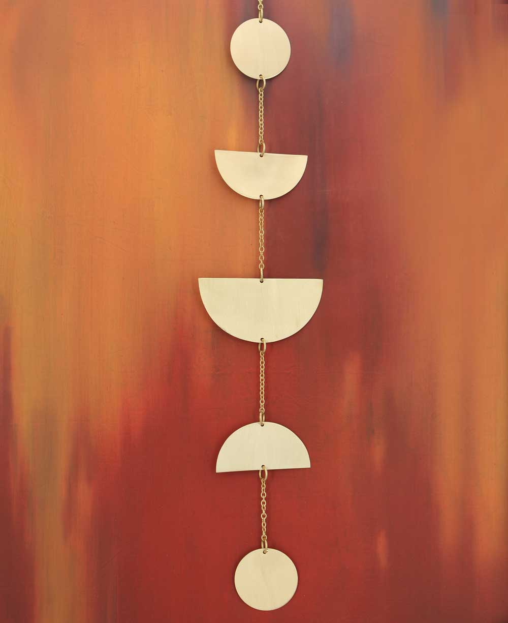 Moon Phase Wall Hanging, Brass、mySite、topwebapps