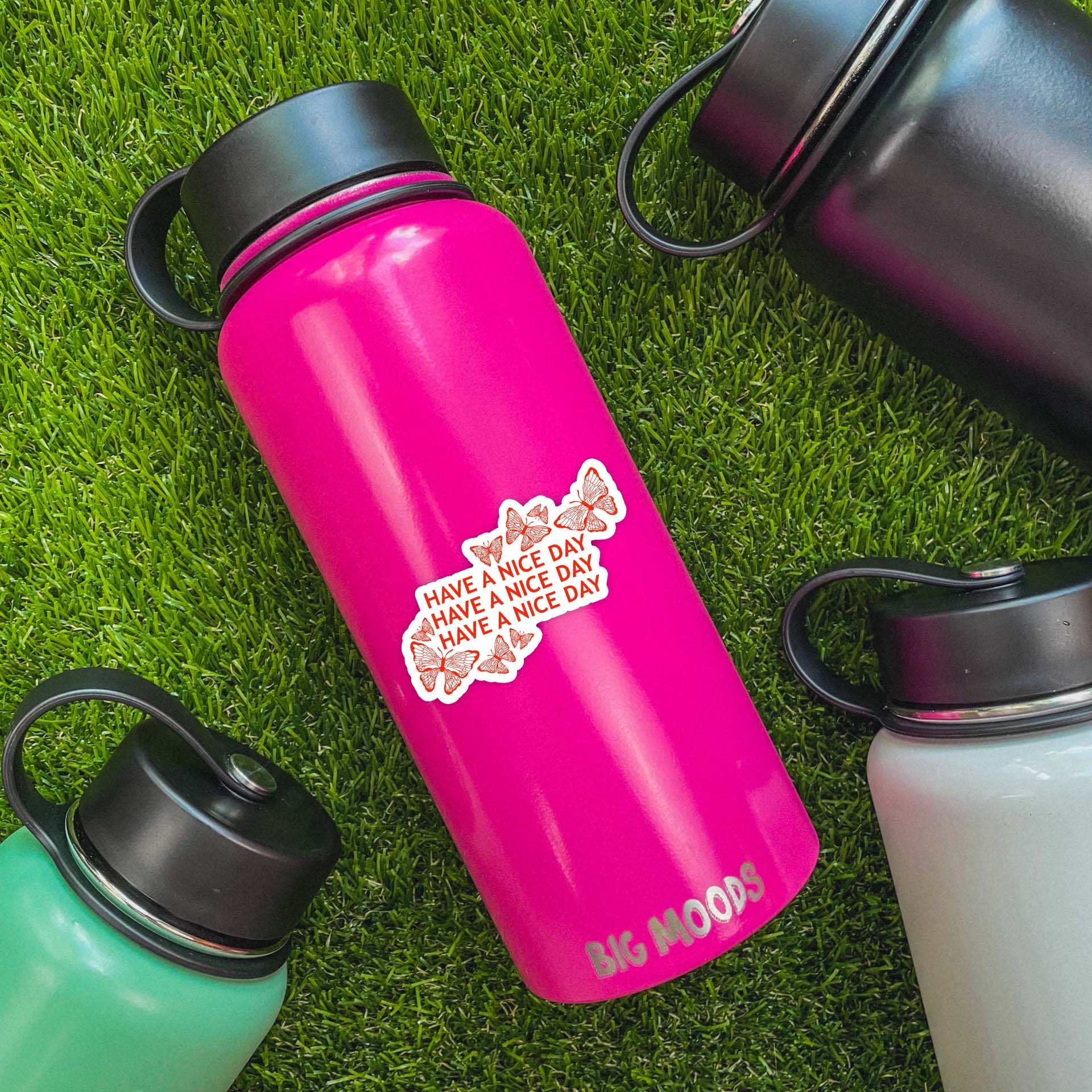  Have A Nice Day Butterflies Sticker、mySite、ghnorth