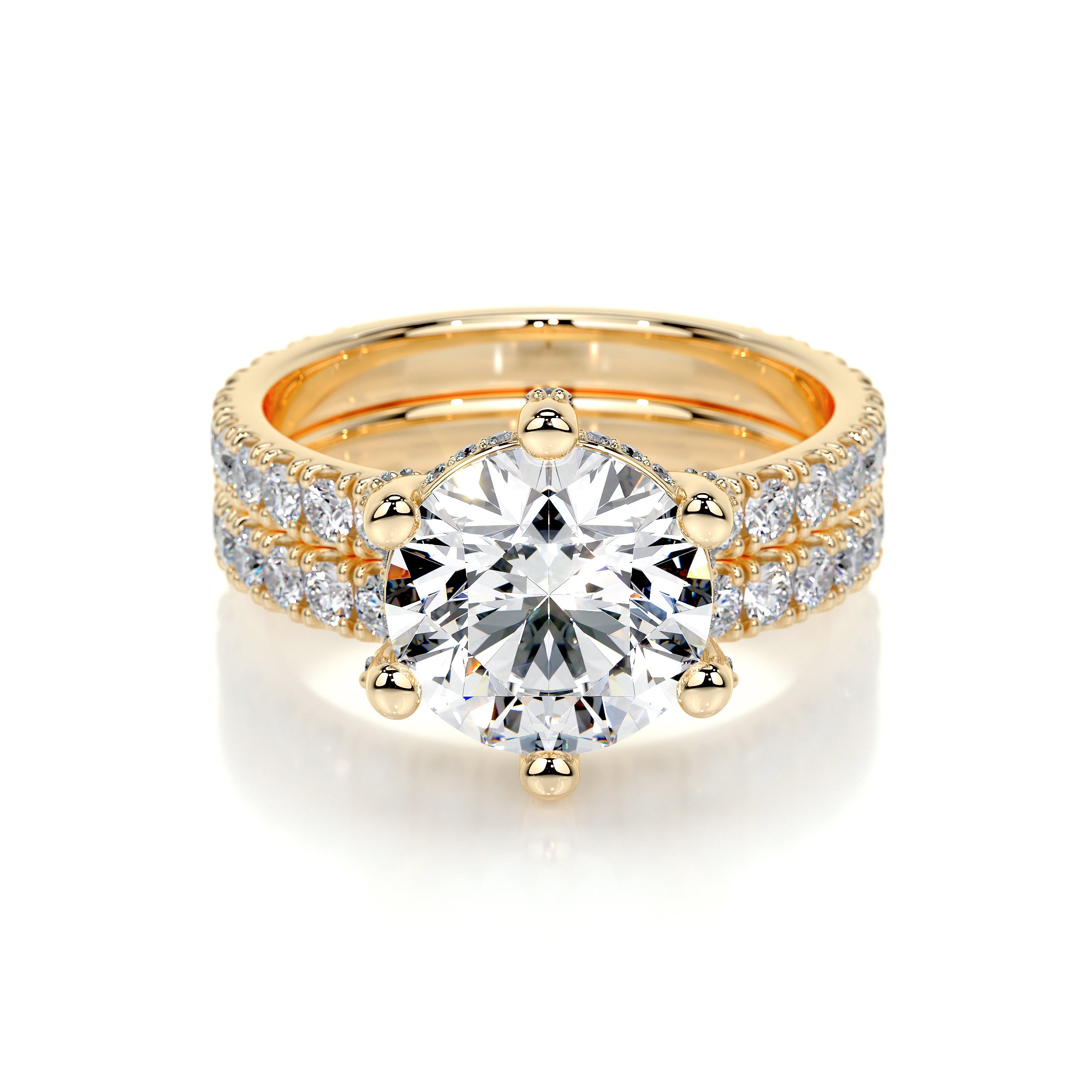 Paris Lab Grown Diamond Bridal Set -18K Yellow Gold、mySite、hinf8tx79
