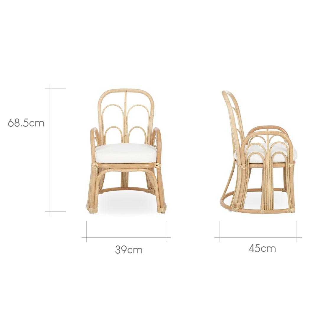  CuddleCo Aria Kids Chair - Rattan、mySite、merchandisen