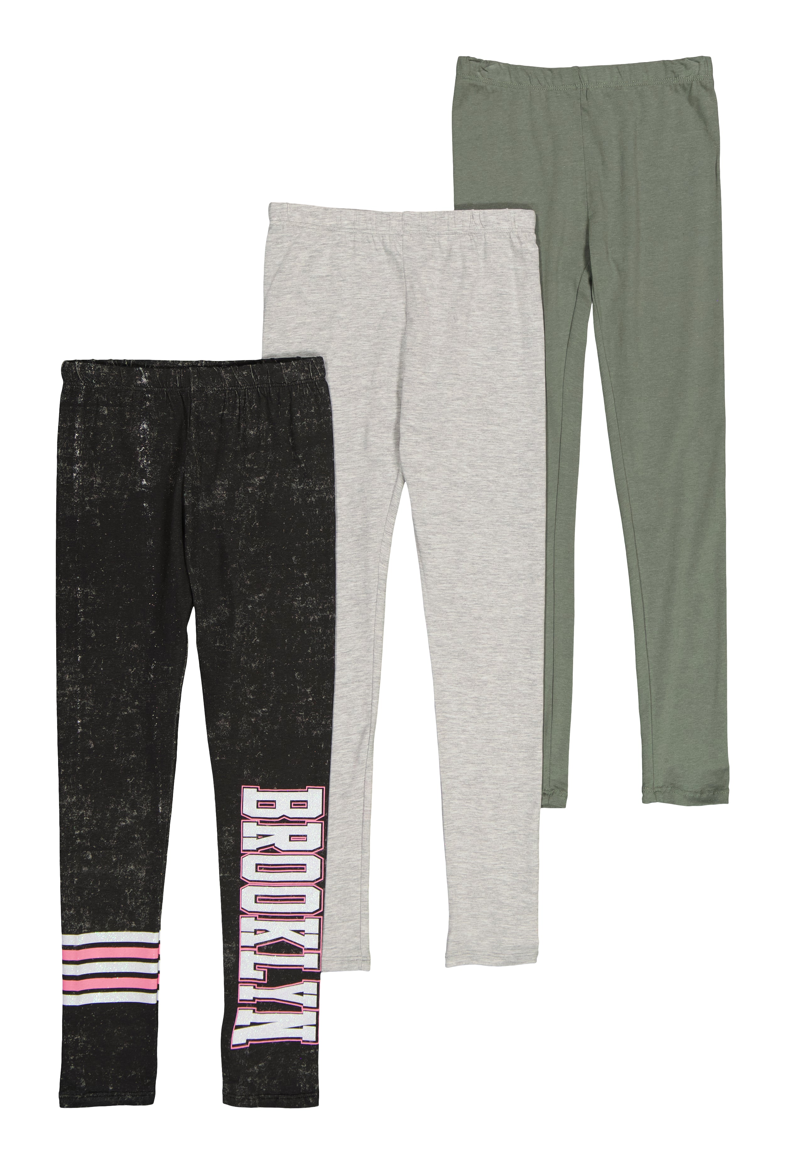 Girls Brooklyn Graphic Leggings 3 Pack、mySite、camillekostekn