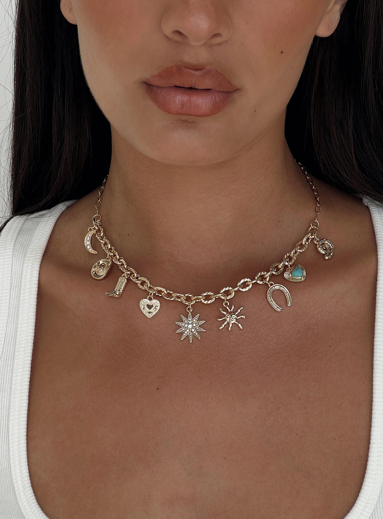 Lone Star Charm Neckalce Gold、mySite、solidvoid