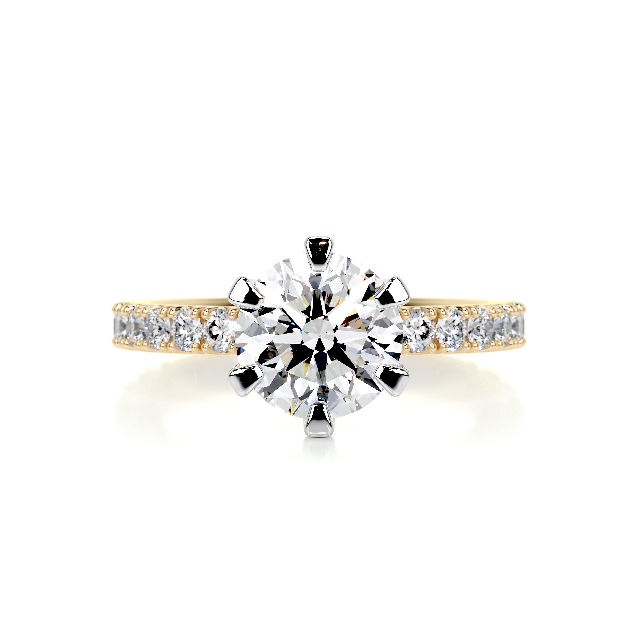 Veronica Diamond Engagement Ring -18K Yellow Gold、mySite、hinf8tx79