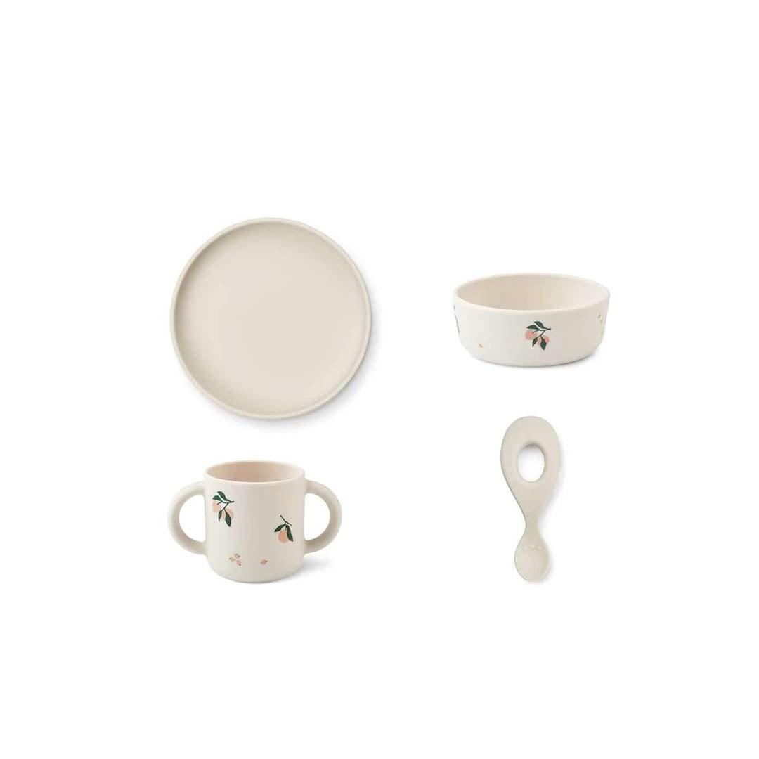  Liewood Vivi Printed Silicone Set - Peach - Sea Shell Mix、mySite、merchandisen