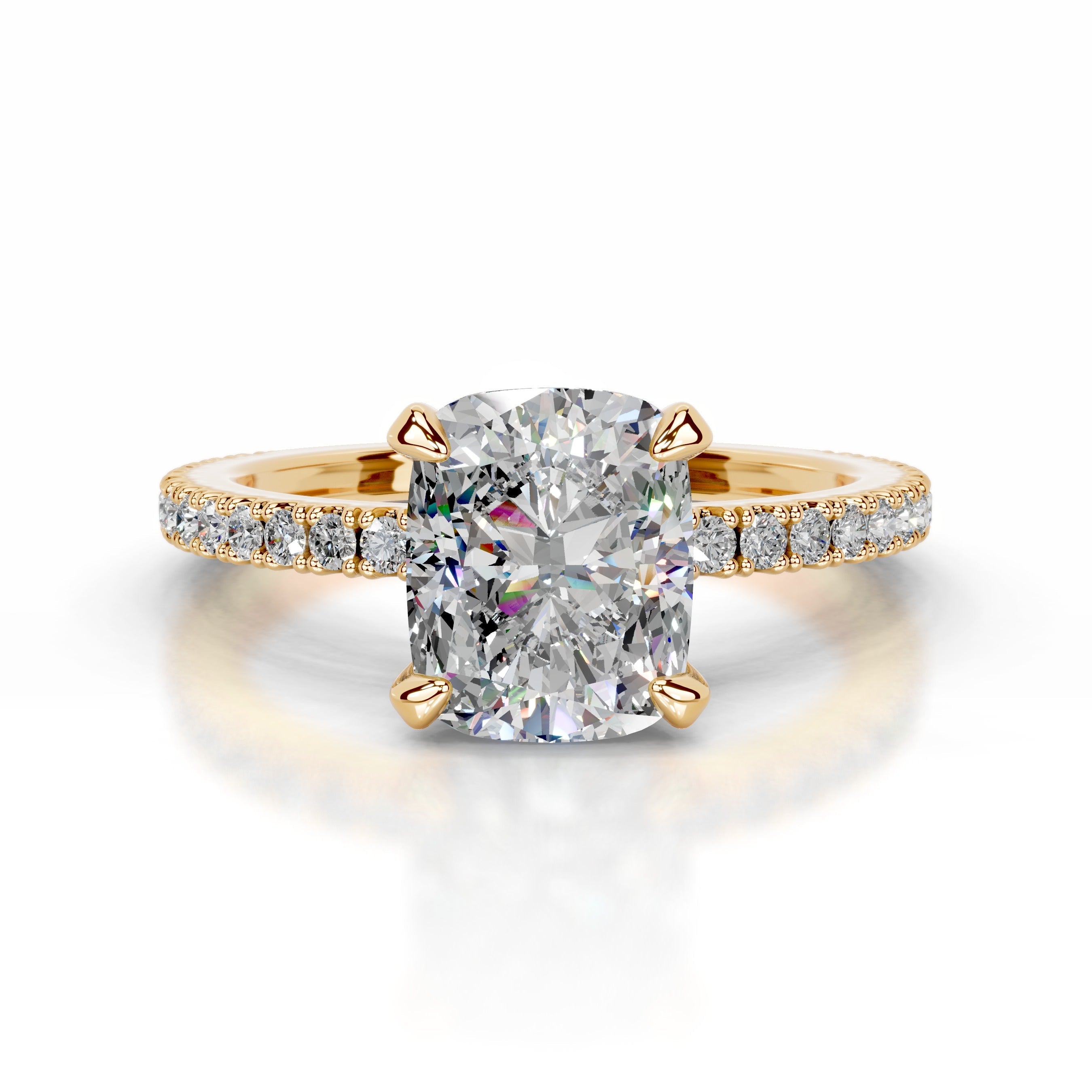 Luisana Moissanite & Diamond Ring - 18K Yellow Gold (RTS)、mySite、hinf8tx79