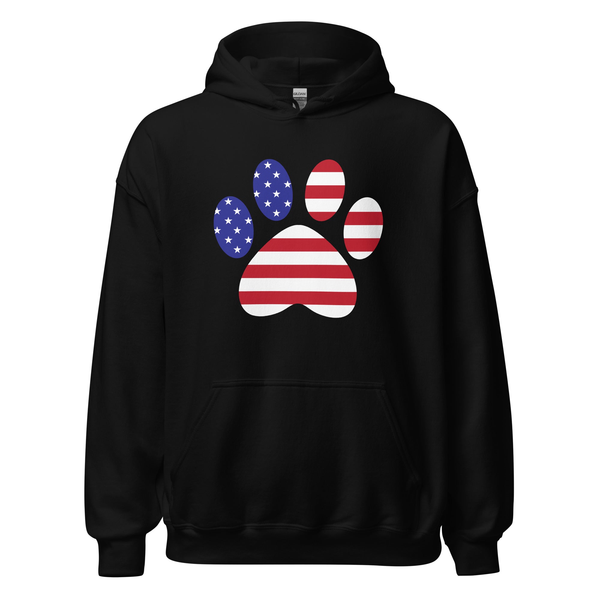 Patriotic Paw Print Hoodie、mySite、camillekostekn