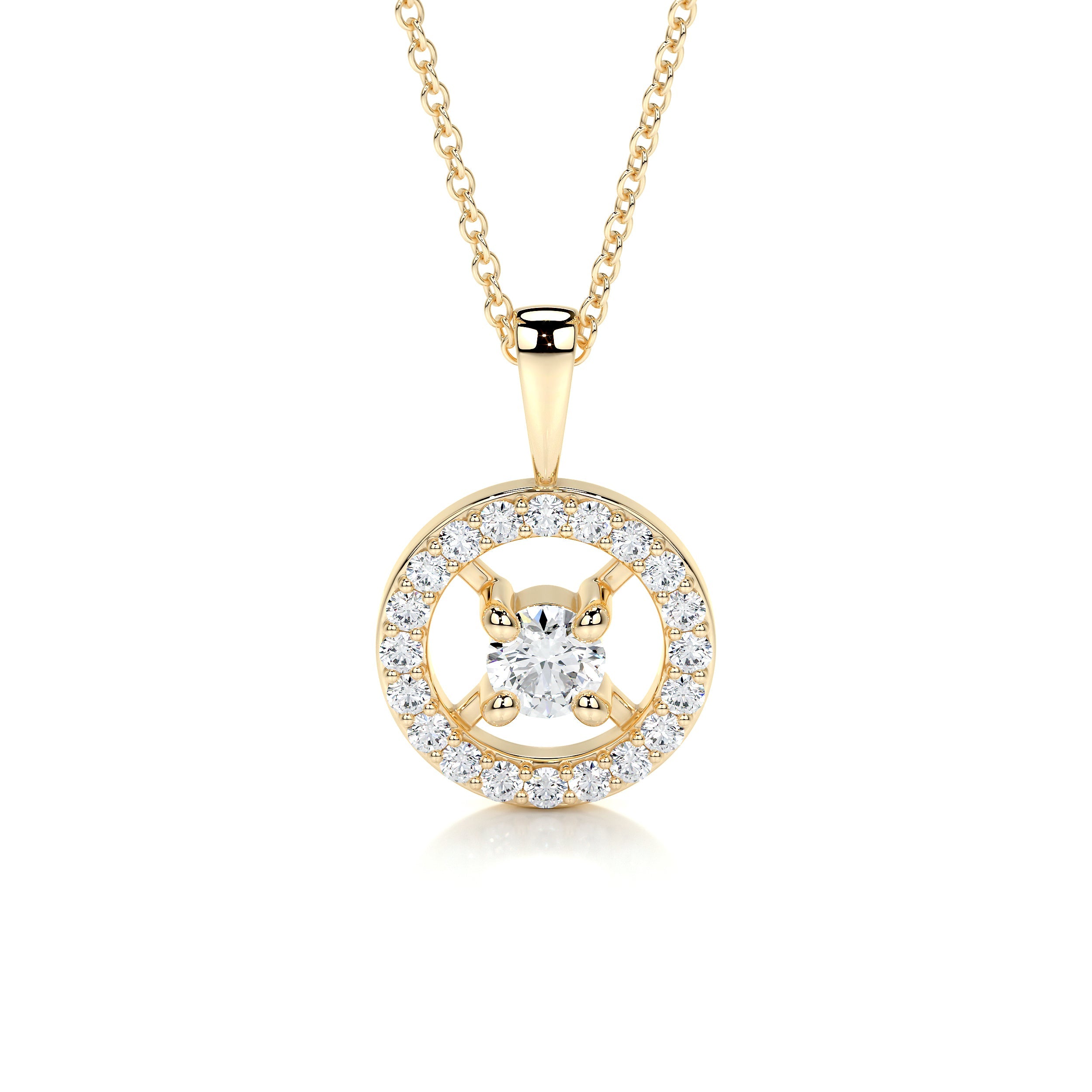 Aspen Lab Grown Diamond Pendant (0.6 Carat) -18K Yellow Gold、mySite、hinf8tx79