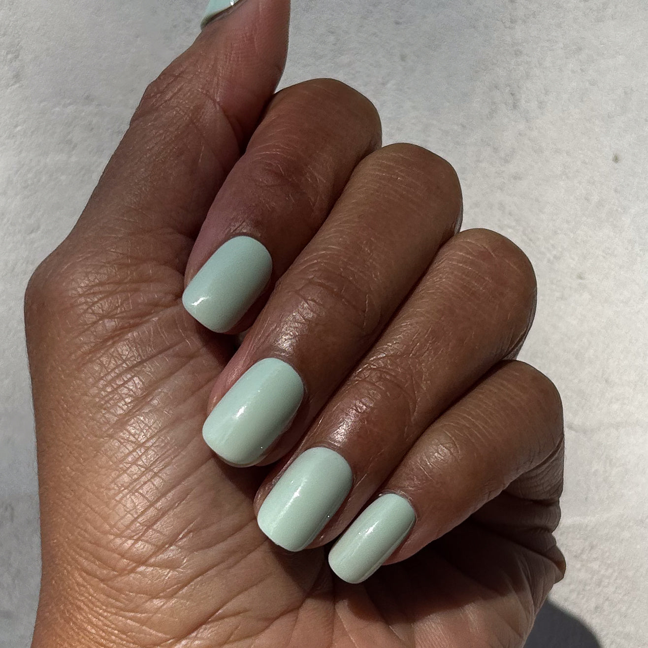 Seafoam | Short | Squoval - Tab Press-On、mySite、solidvoid