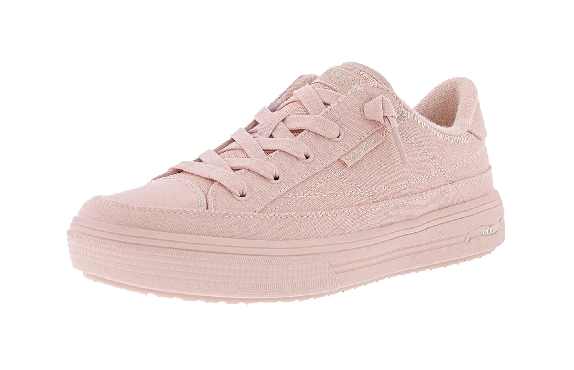 Skechers Women's Arch Fit Arcade- Meet Ya There Canvas Upper Shoes、mySite、dreamappss