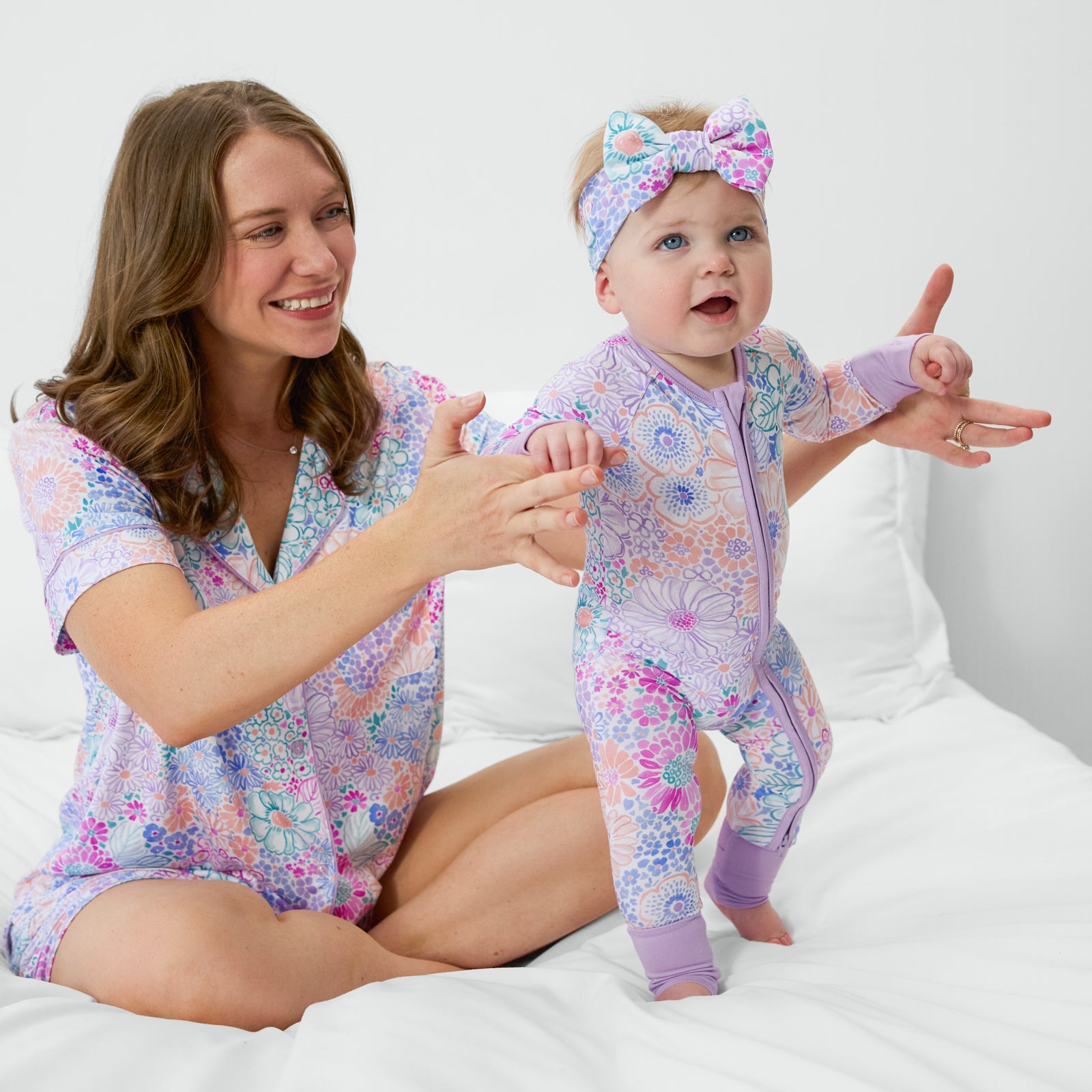  Doodle Blooms Women's Short Sleeve & Shorts Pajama Set、mySite、layawaytickets