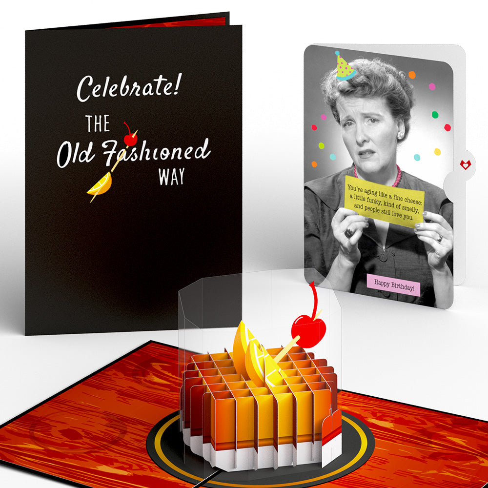 Old Fashioned Birthday Pop-Up Card and Sentiment Set、mySite、solidvoid