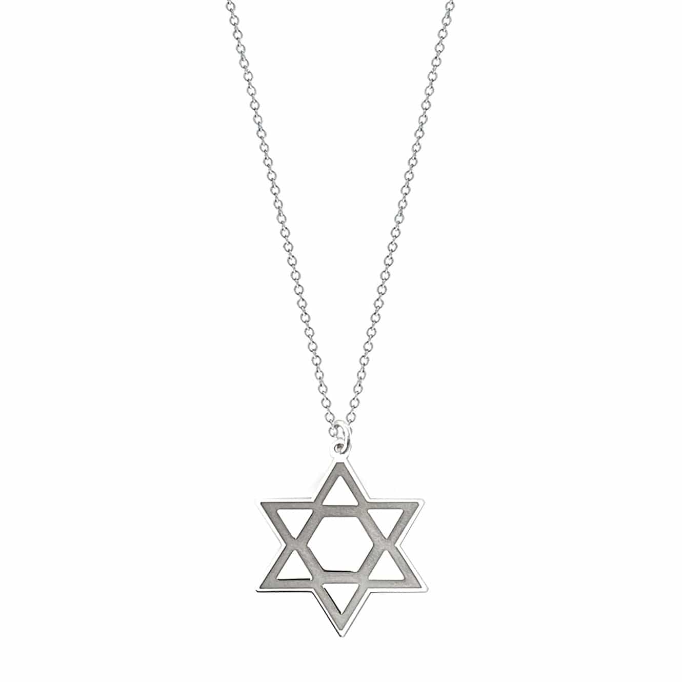 Star of One Magen David Necklace - (Sterling Silver or Gold-Plated)、mySite、topwebapps