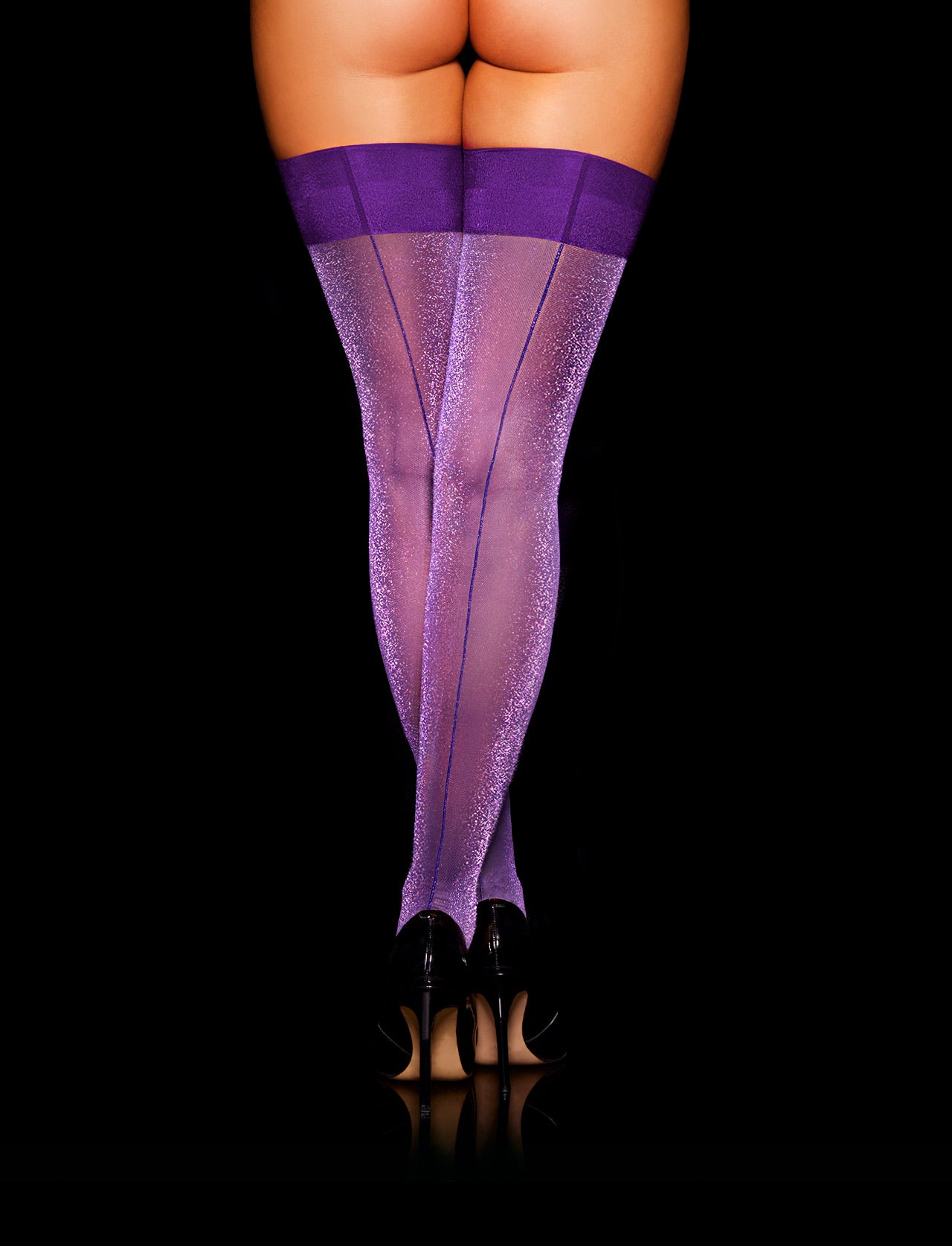 Purple Glitter Stay Up Stockings、mySite、bengalsvssteelers