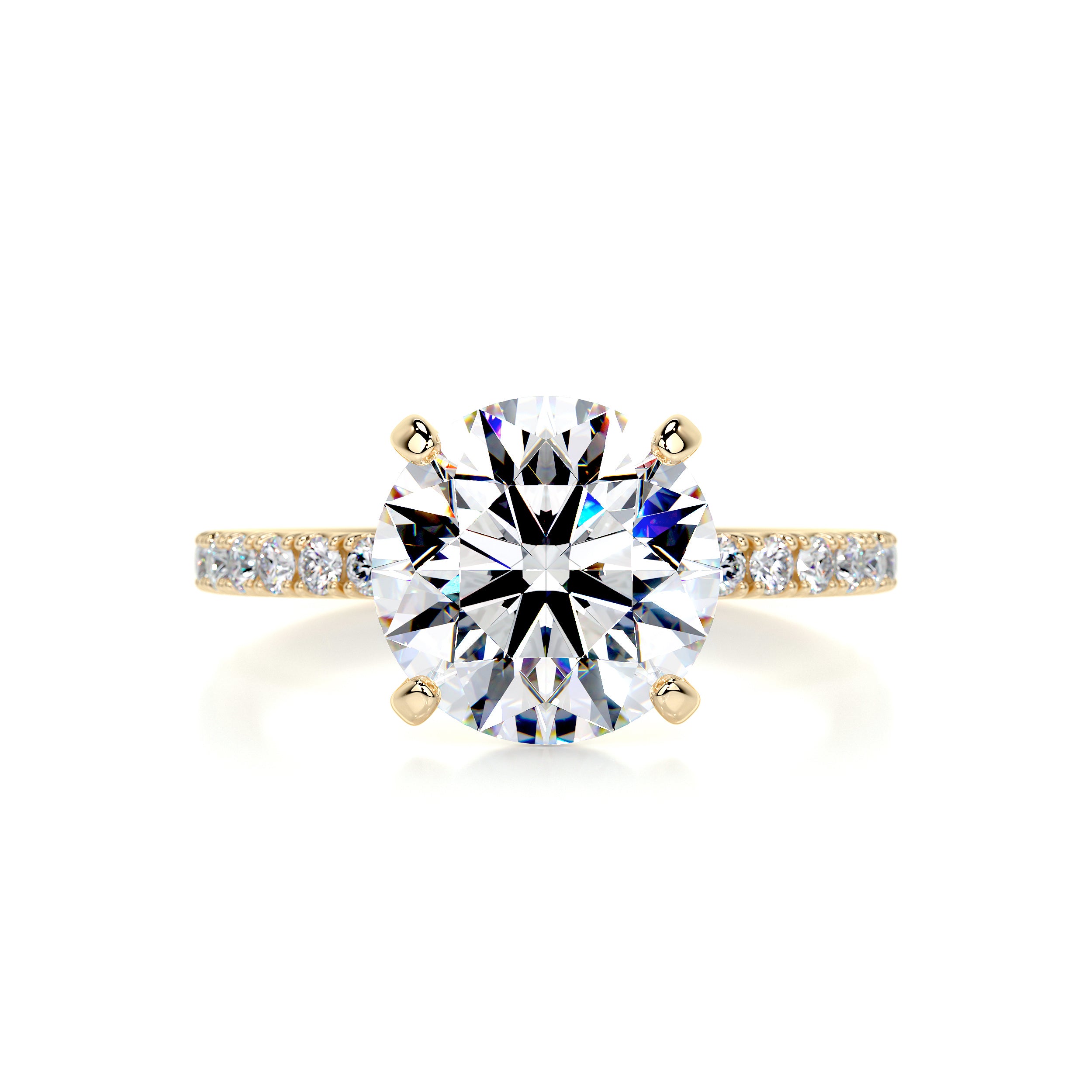 Eleanor Moissanite & Diamond Ring -18K Yellow Gold、mySite、hinf8tx79