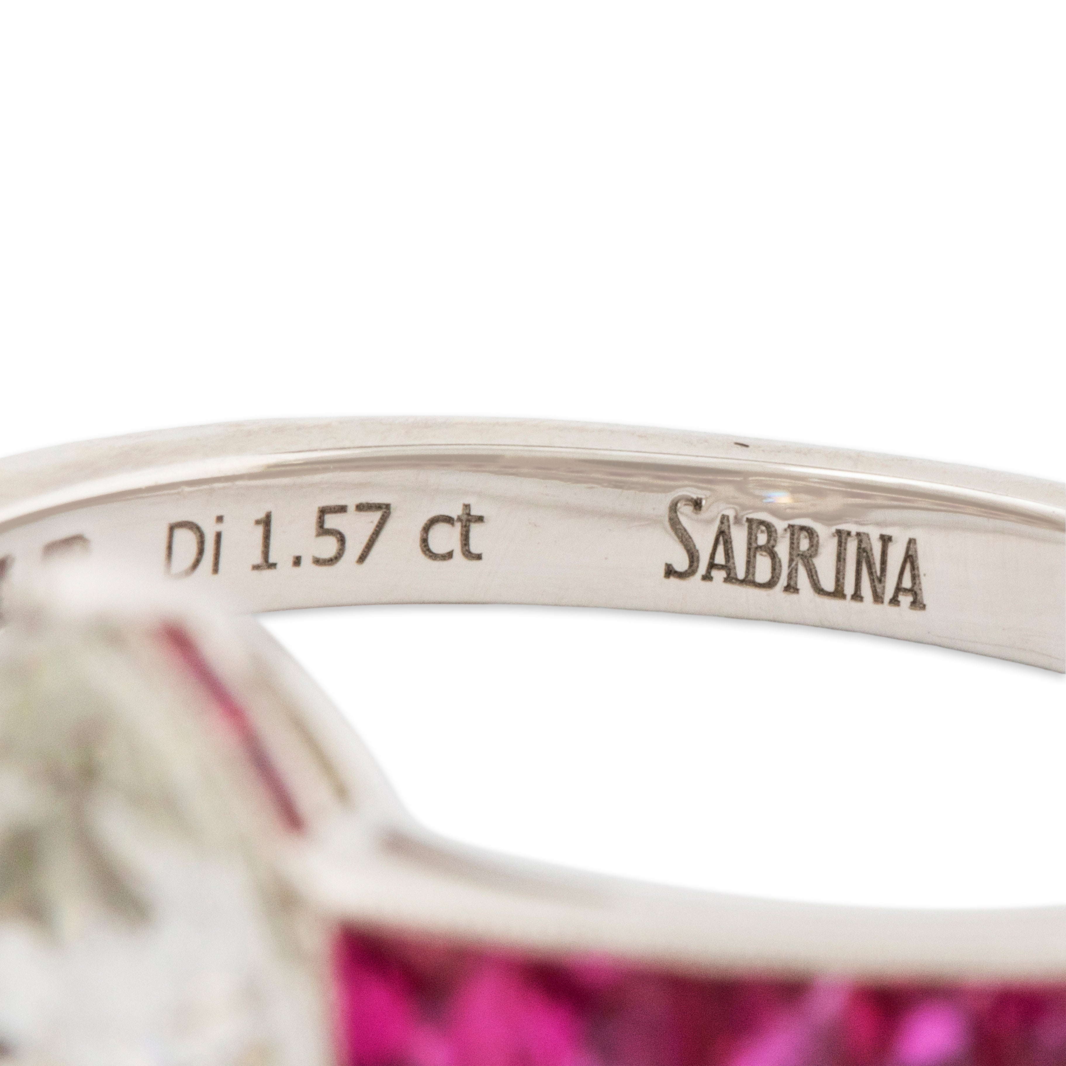 Abbott & Oaks Platinum 1.57ct Diamond Ruby Art Deco Style Engagement Ring 6.25、mySite、hinf8tx79