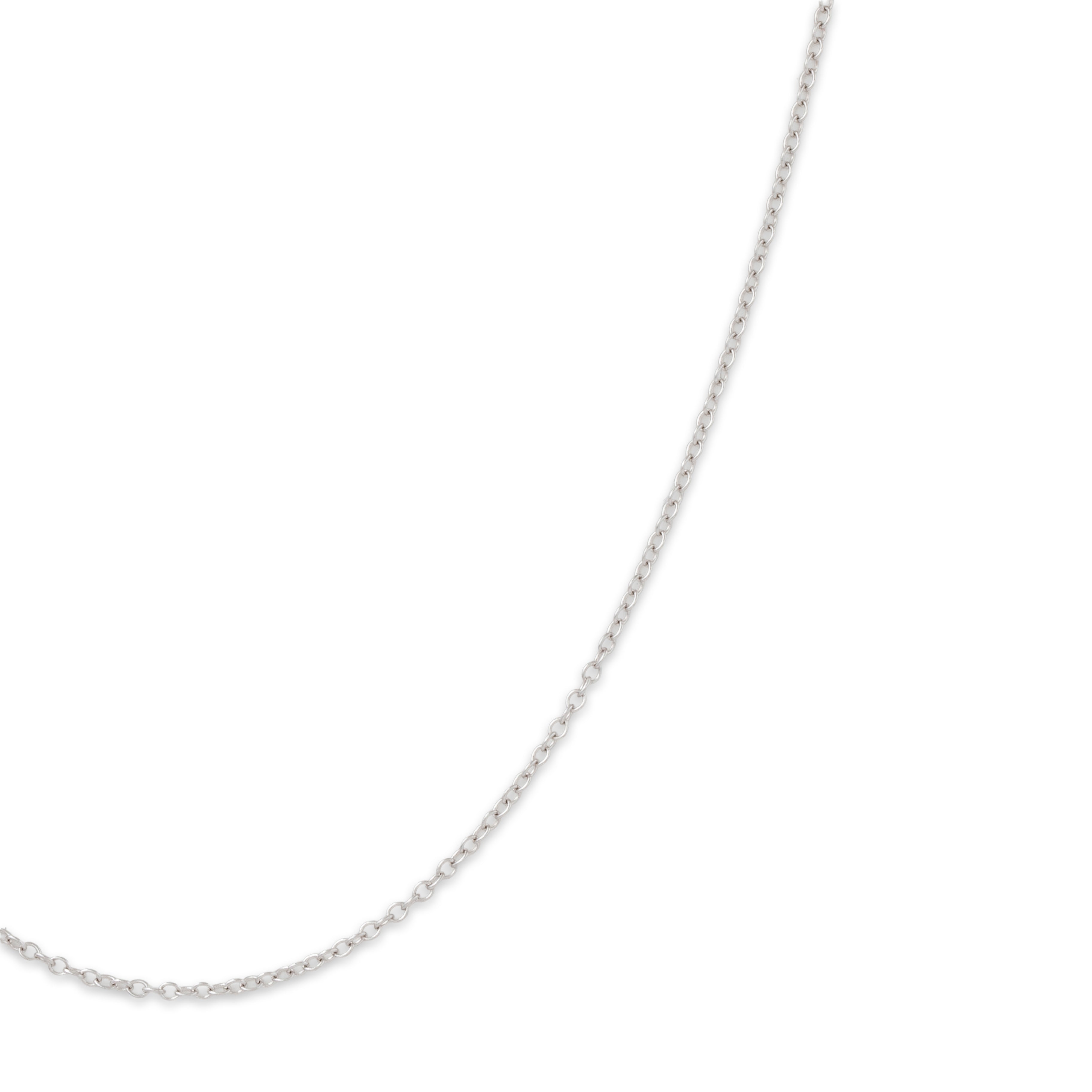 Estate 14k White Gold Cable Chain Necklace 16-18、mySite、hinf8tx79