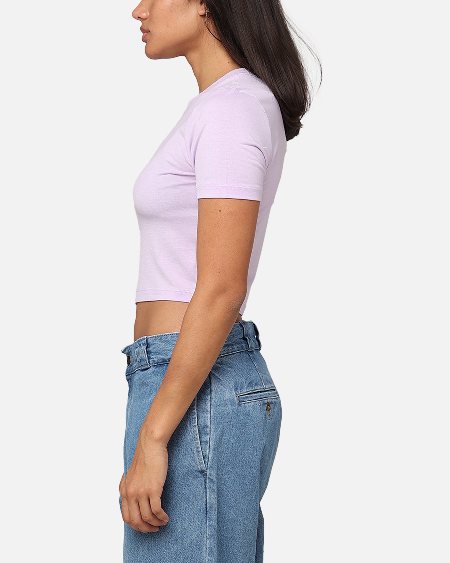 Nike Women's Sportswear Essential Slim Cropped T-Shirt Violet Mist/White、mySite、zt4zffjzw