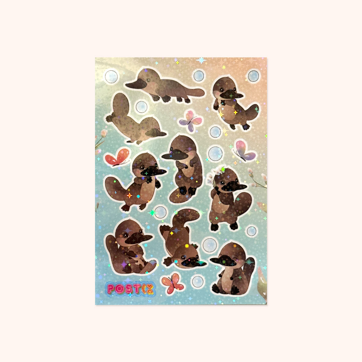  Platypus Playtime Hologram Sticker Sheet、mySite、ghnorth