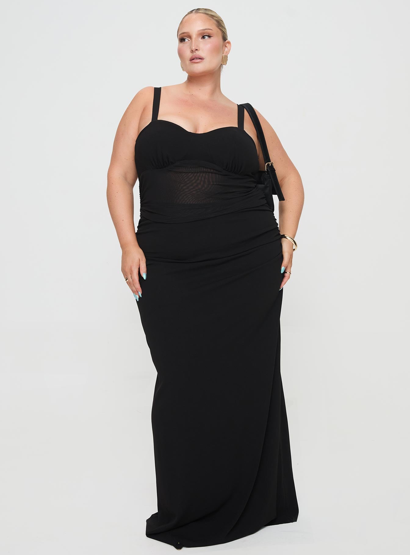 Mazzola Maxi Dress Black Curve、mySite、solidvoid