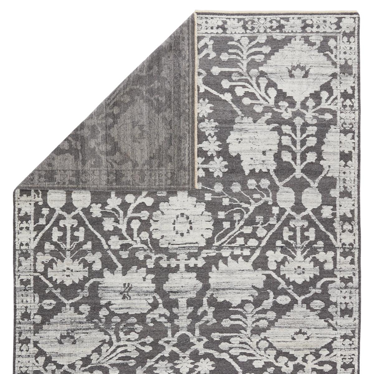 Riona Hand-Knotted Floral Gray White Area Rug、mySite、gigharbornorthrealestate