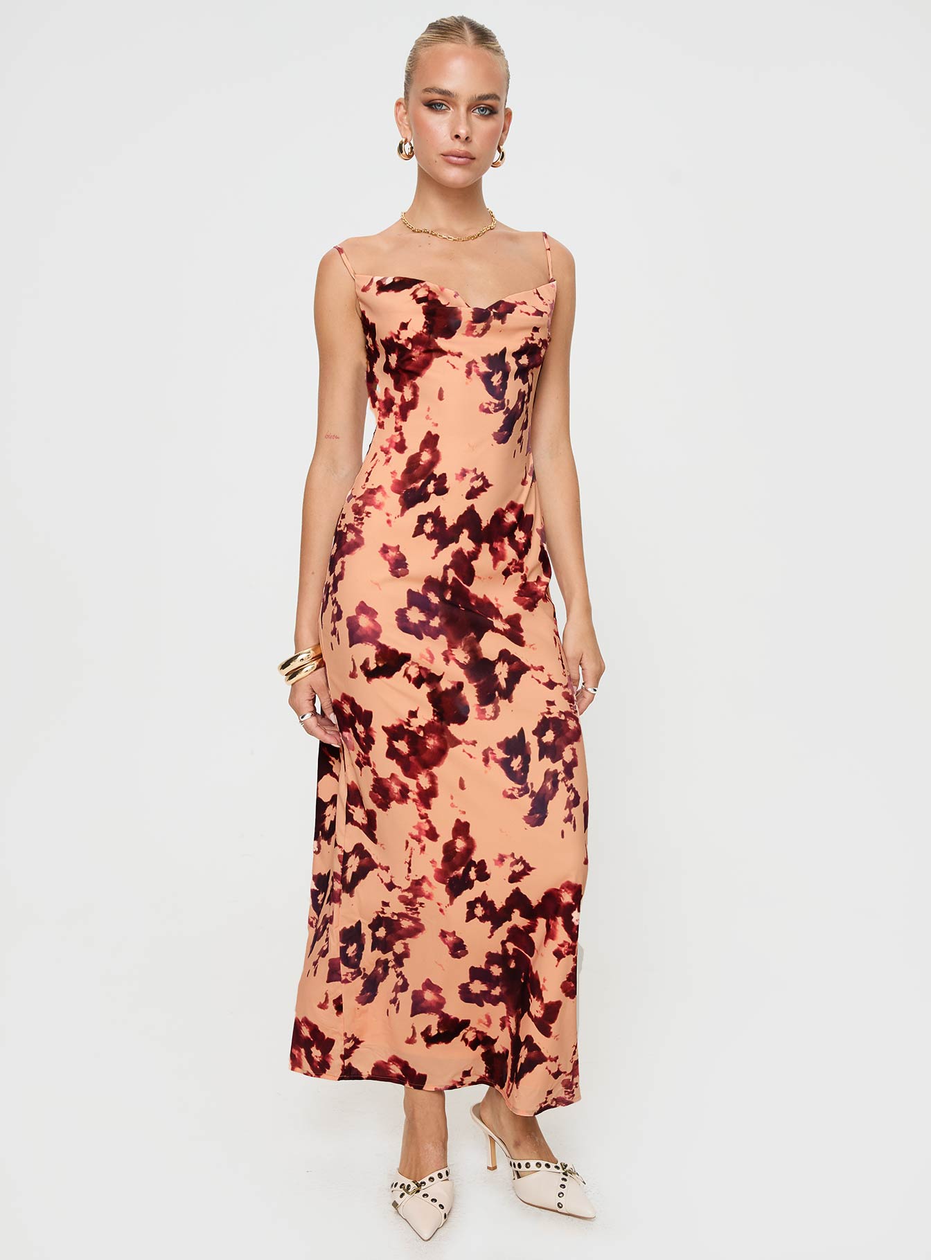 Gracele Maxi Dress Pink Floral、mySite、solidvoid