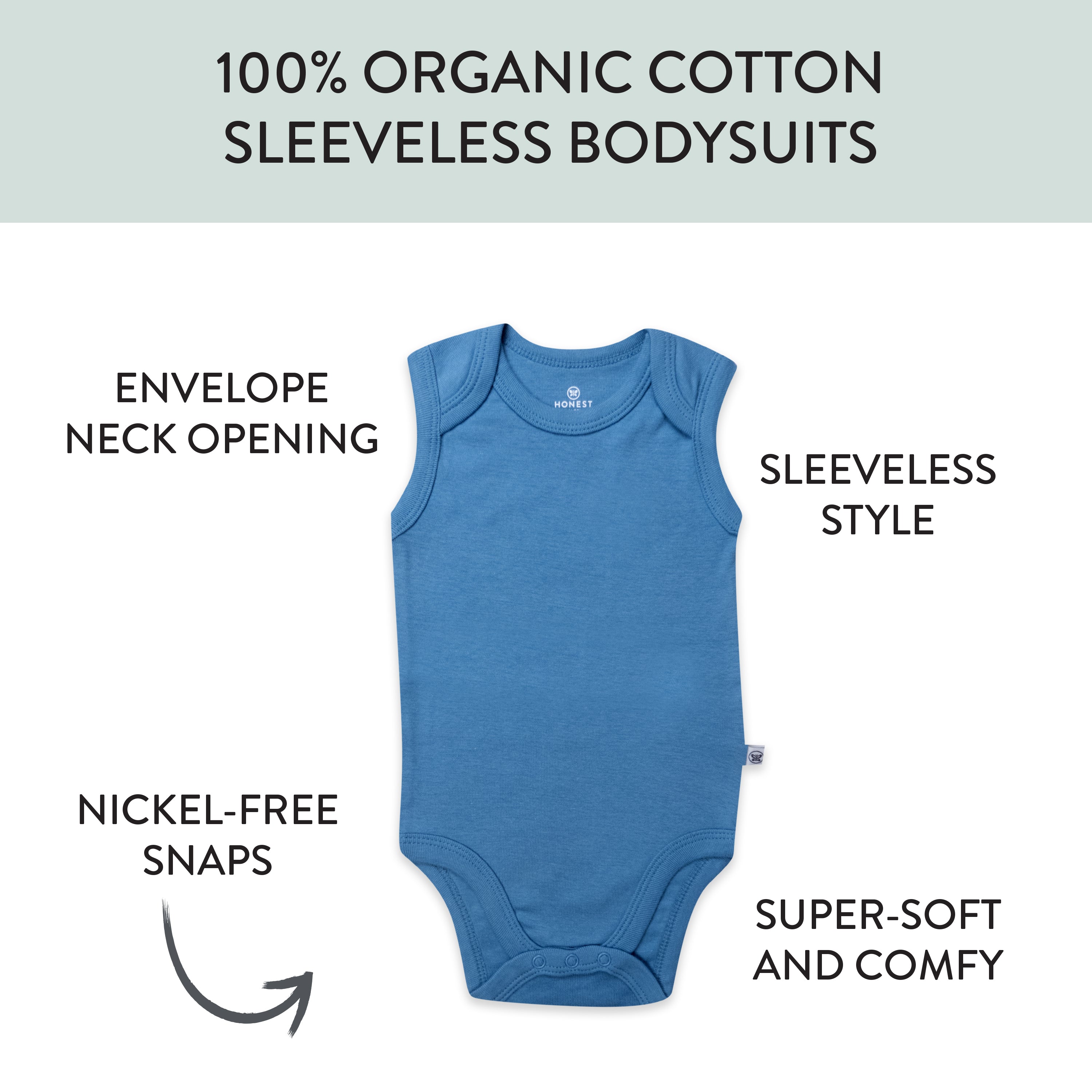  5-Pack Organic Cotton Sleeveless Bodysuits、mySite、layawaytickets