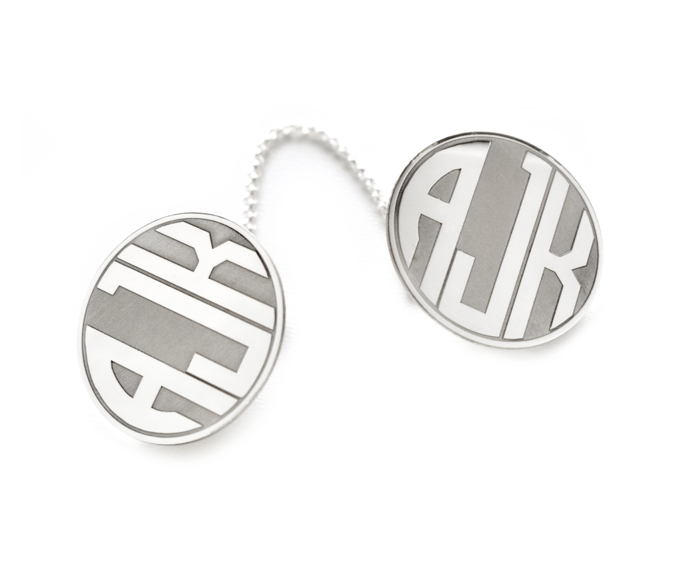 Monogram Sterling Silver Tallis Clips - Classic、mySite、topwebapps