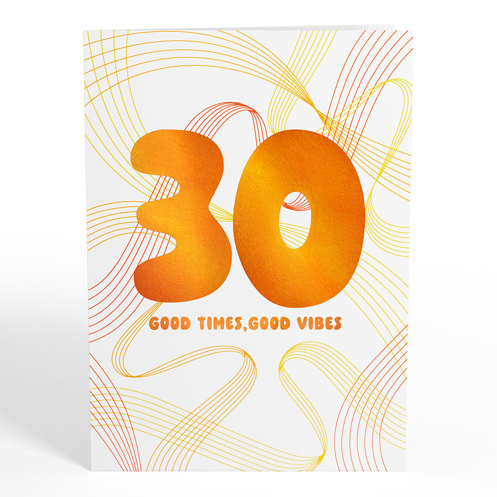 Good Times, Good Vibes 30th Birthday Pop-Up Card、mySite、solidvoid