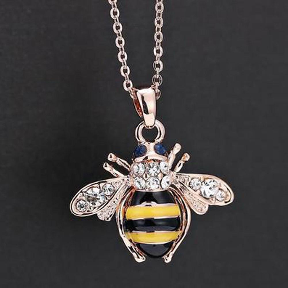 Honey Bee Necklace & Earrings with Austrian Elements Crystal、mySite、g9winljtr