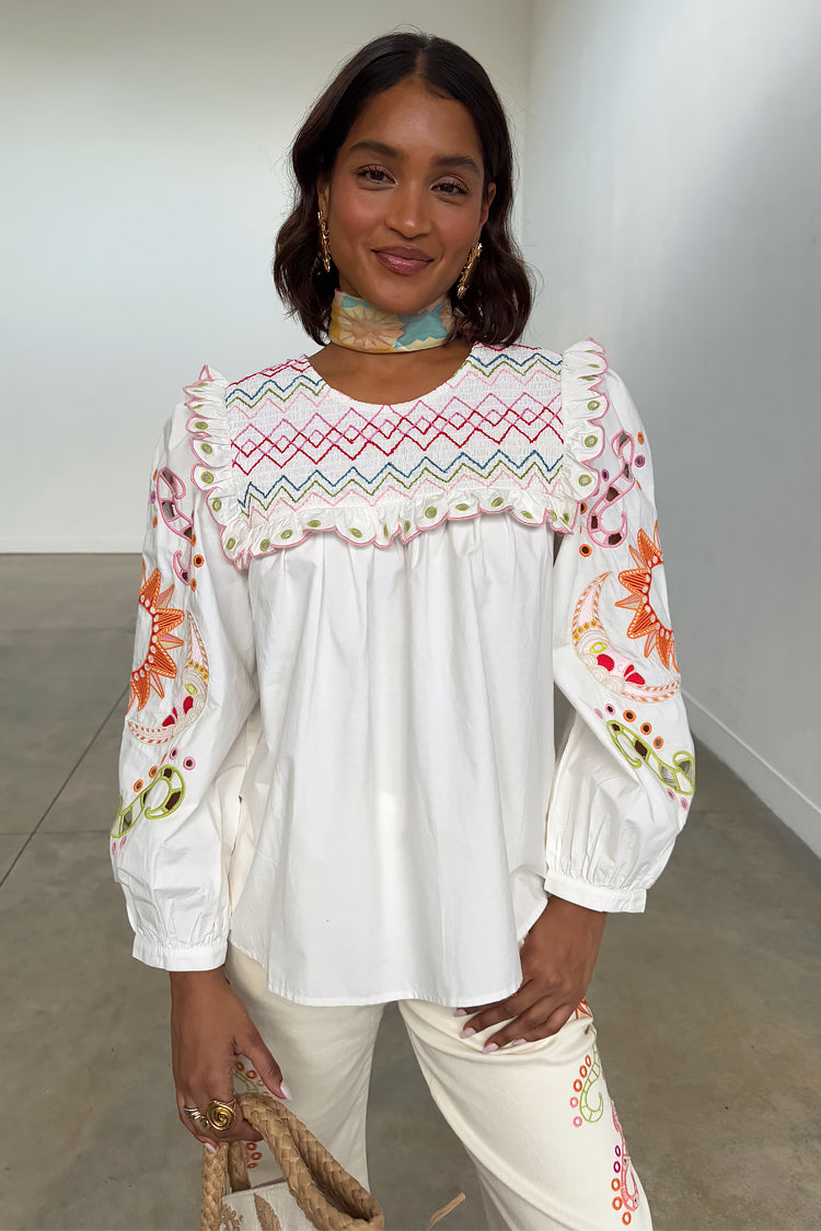 White Enchanted Maisie Top、mySite、solidvoid