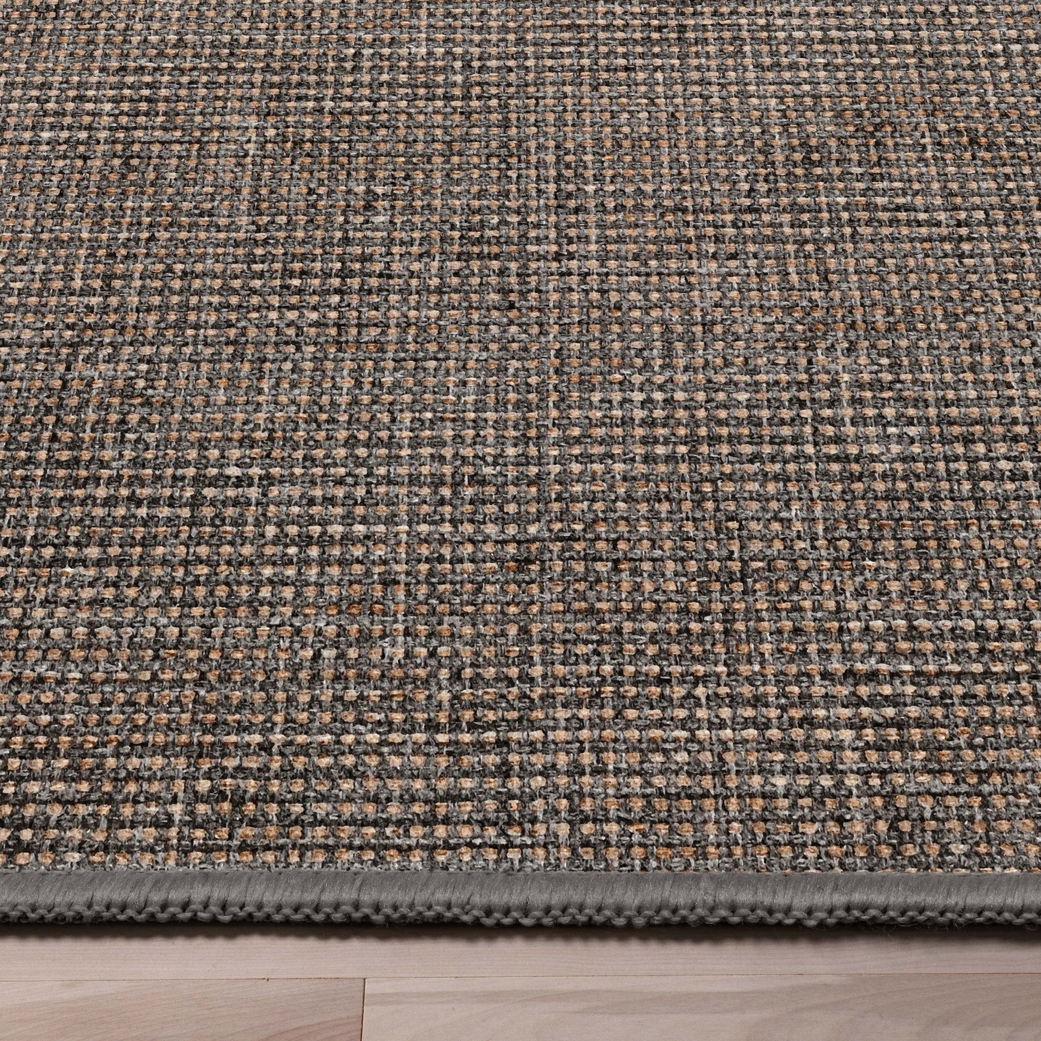 Faux-Jute Airedale Solid & Striped Grey Flatweave 5' x 7' Rug、mySite、gigharbornorthrealestate
