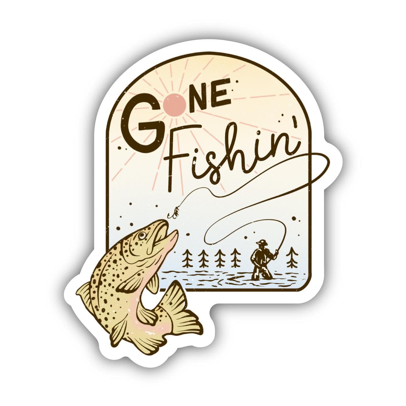  Gone Fishin' Sticker、mySite、elrpsem3k