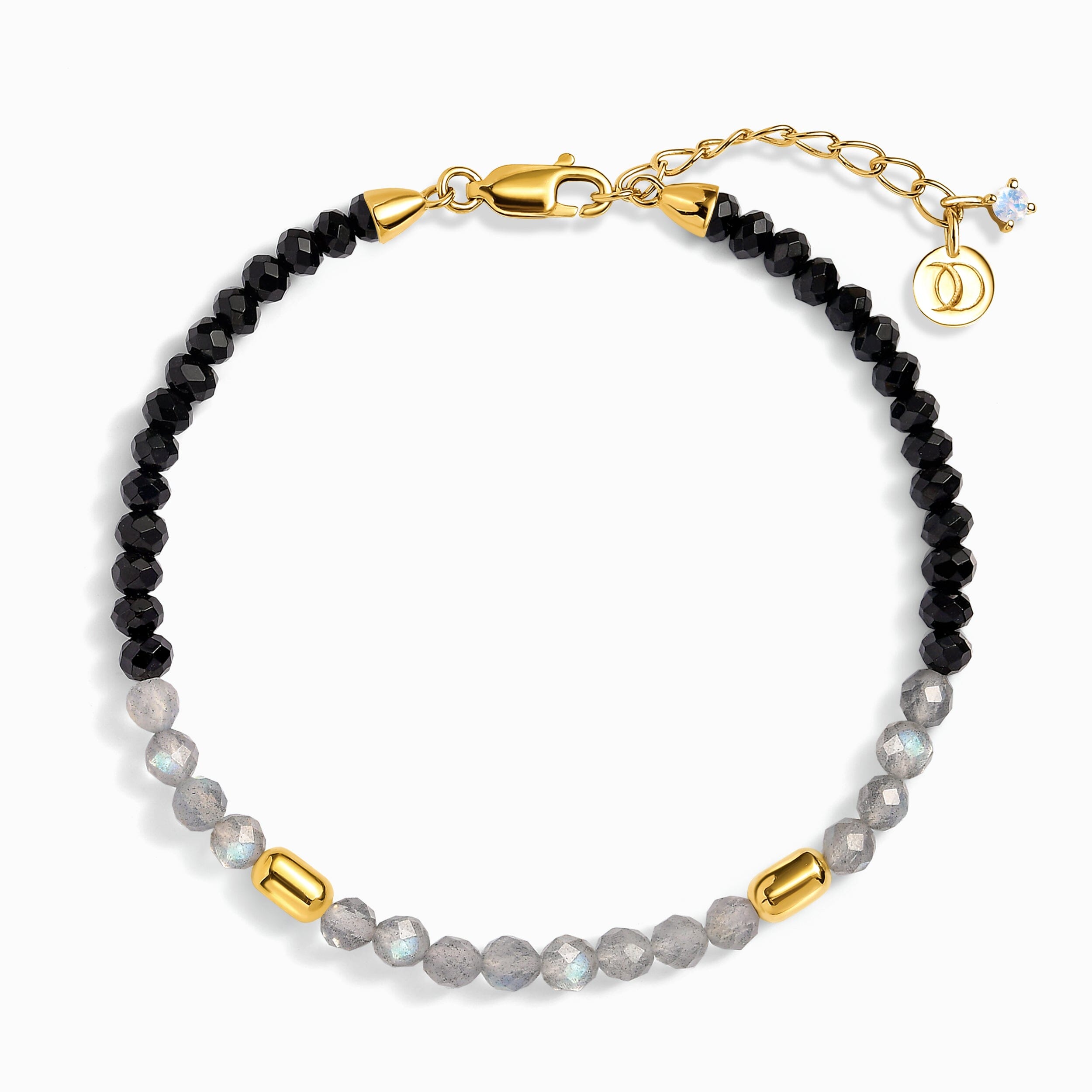 Labradorite Black Obsidian Beads Bracelet - Untamed、mySite、hinf8tx79