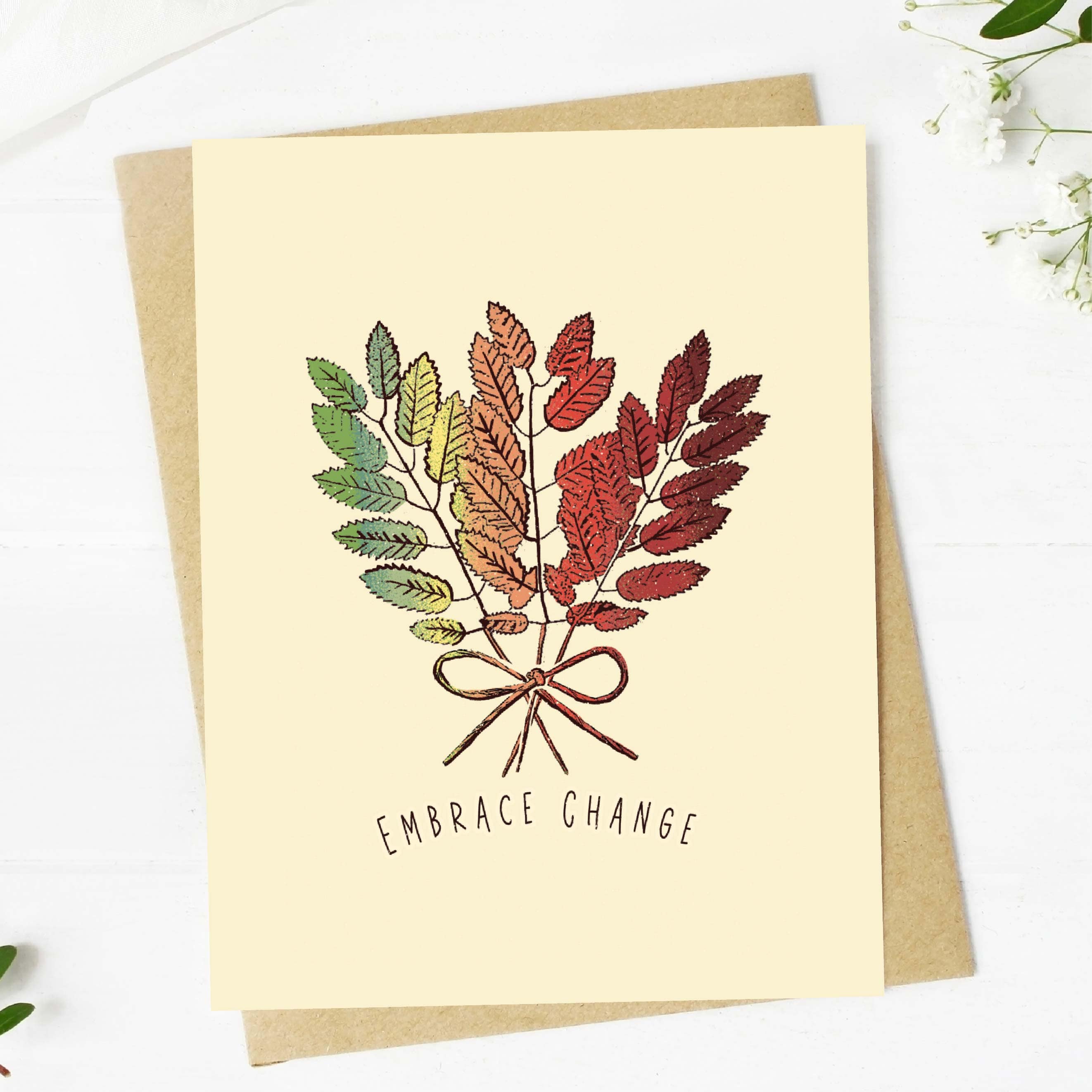  Embrace Change Fall Greeting Card、mySite、ghnorth