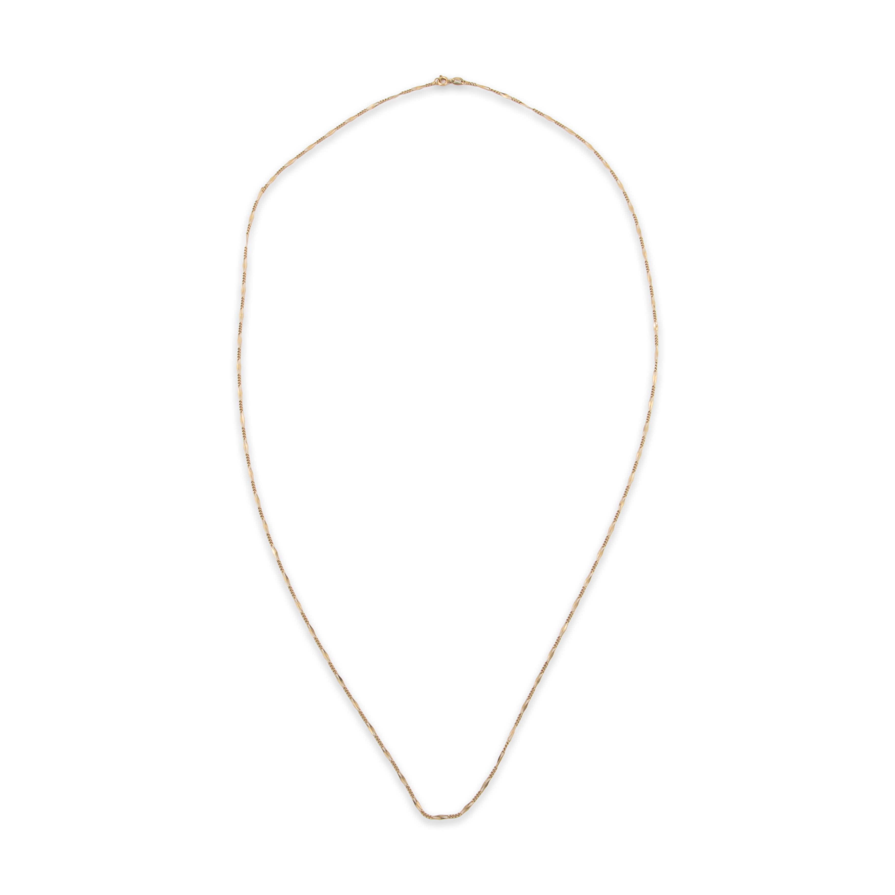 Vintage 14k Yellow Gold Unique Double Bar Link Chain Necklace 31、mySite、hinf8tx79