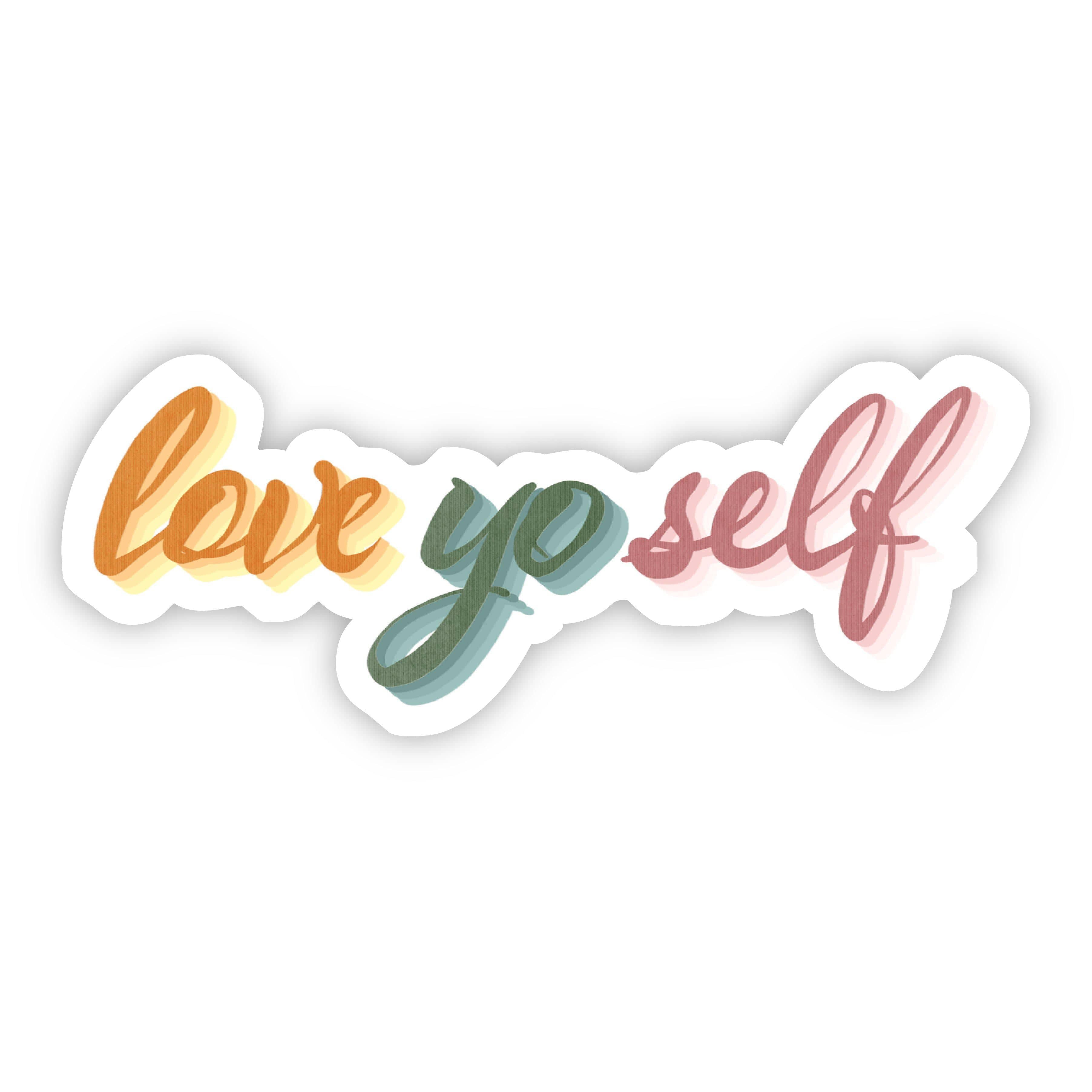  Love Yo Self Cursive Sticker、mySite、elrpsem3k