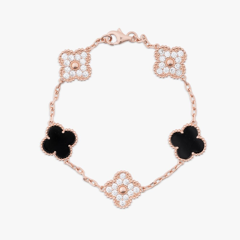 Rose Gold Agate Four Leaf Bracelet、mySite、hinf8tx79