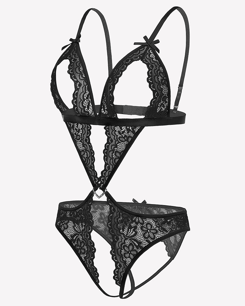 Lace Deep V Teddy Bodysuit、mySite、bengalsvssteelers