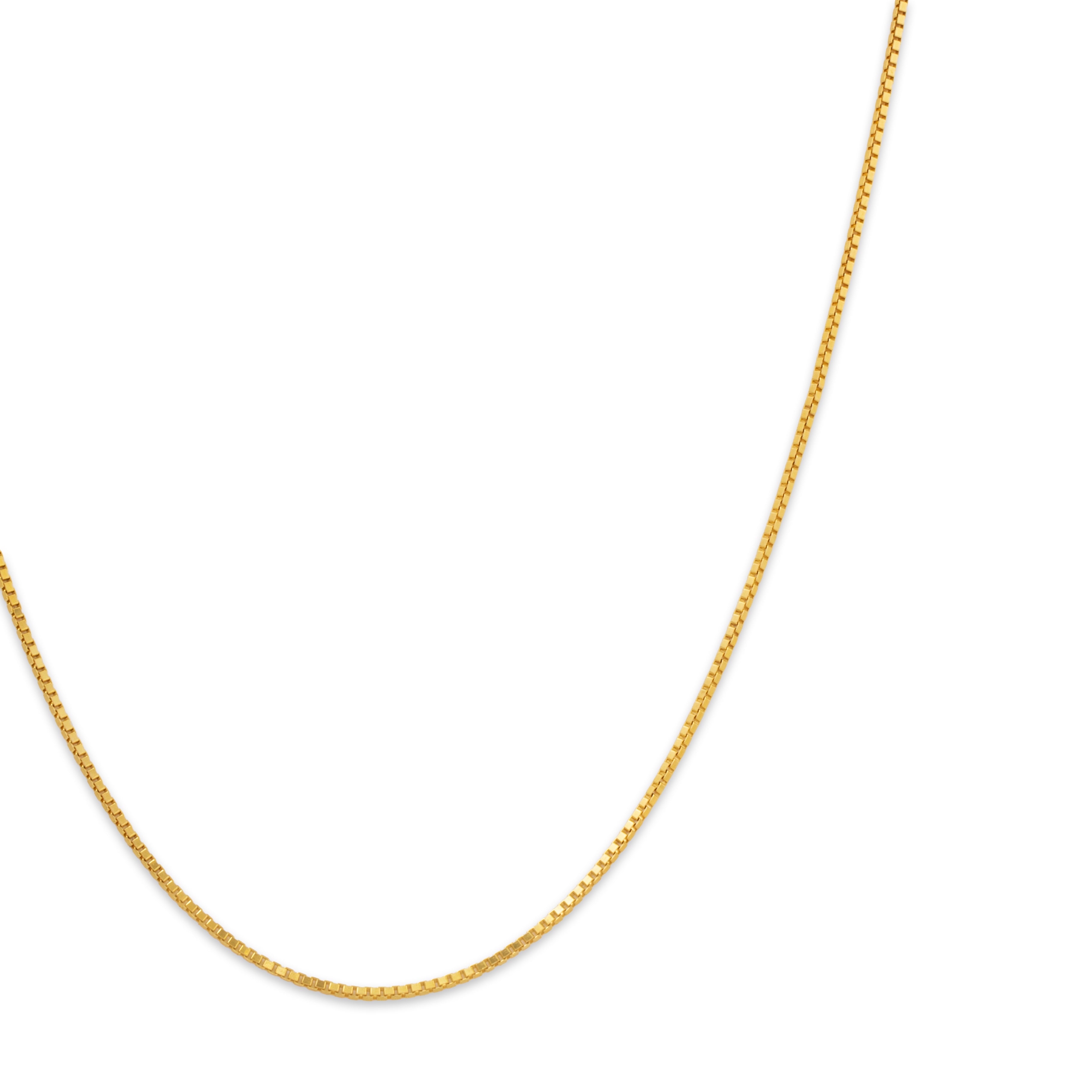 Vintage Italian 14k Yellow Gold Box Chain Necklace 18、mySite、hinf8tx79